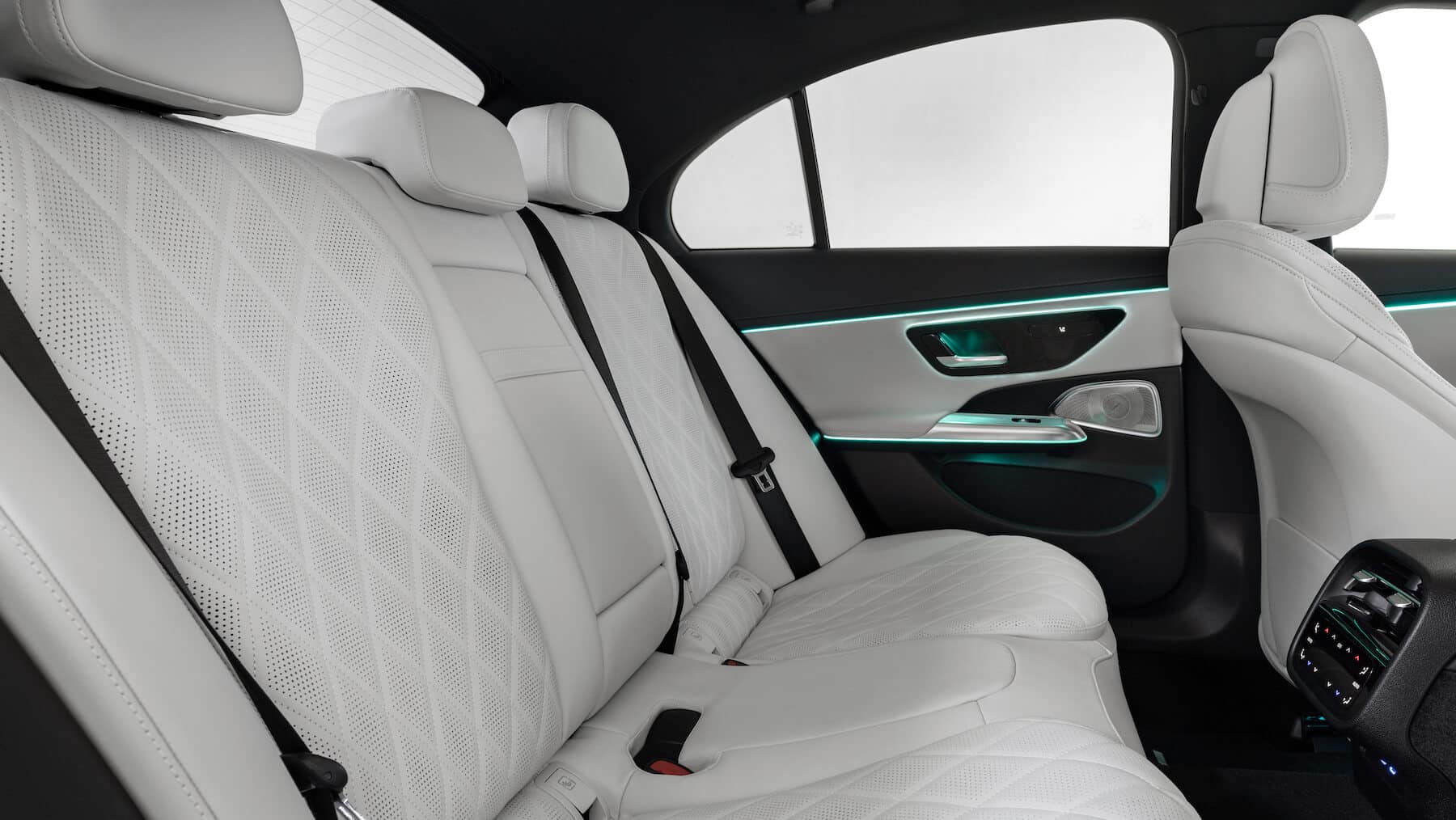 Baksätet på en mercedes