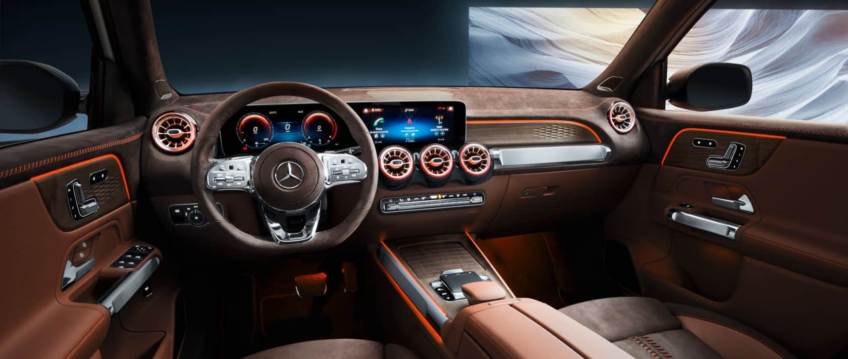 interiören på en Mercedes-Benz bil