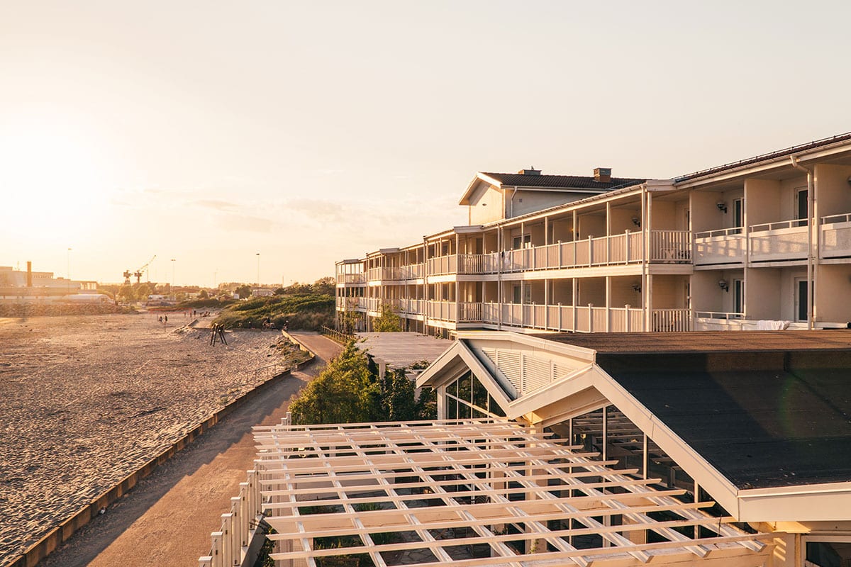 Vacker byggnad och hotell