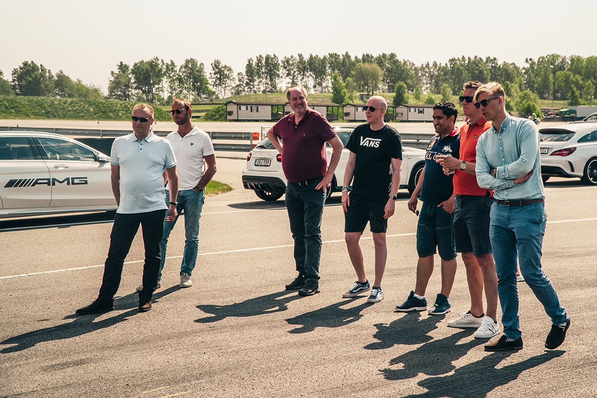 grupp som blir instruerade