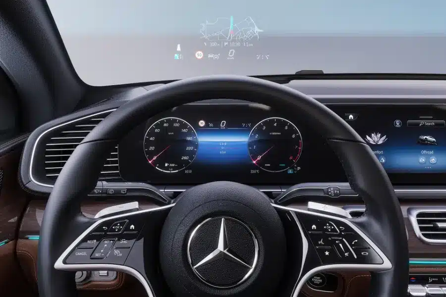 GLE ratt och headupdisplay