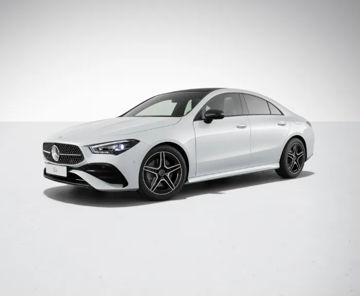 Vit cla coupé med amg line och nightpackage