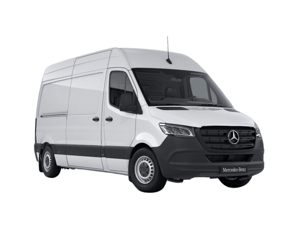 en vit transportbil