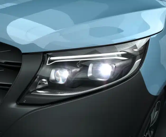 detaljbild på en strålkastare